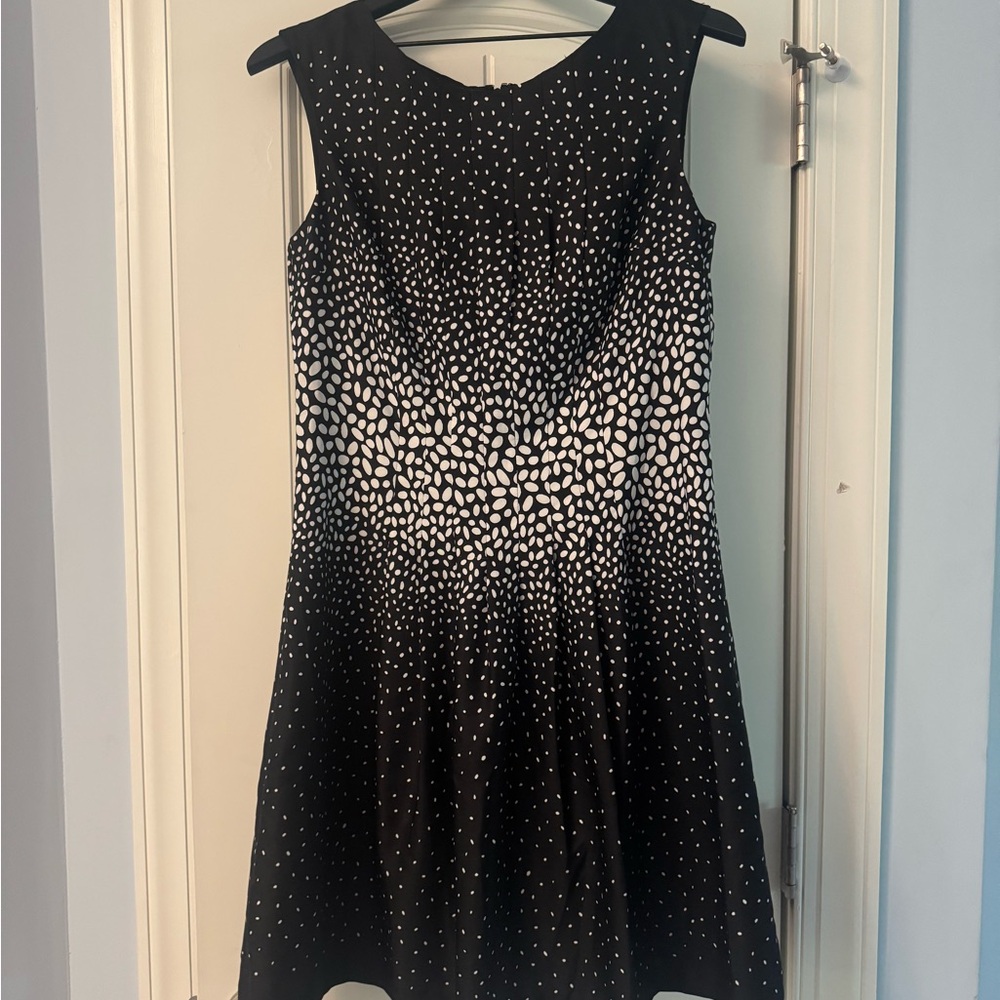 Ann Taylor Black and White Sleeveless Mini Dress